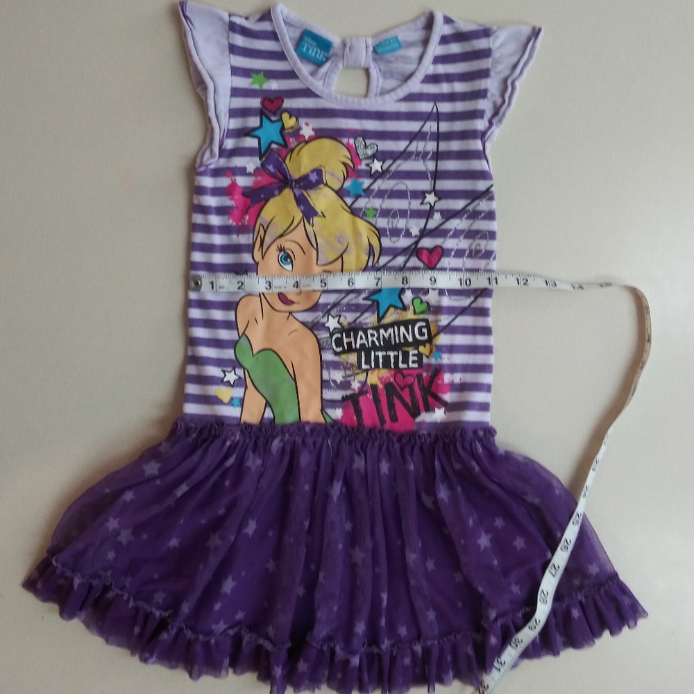 Disney Tinkerbell Dress Purple 6-6x - Picture 5 of 8